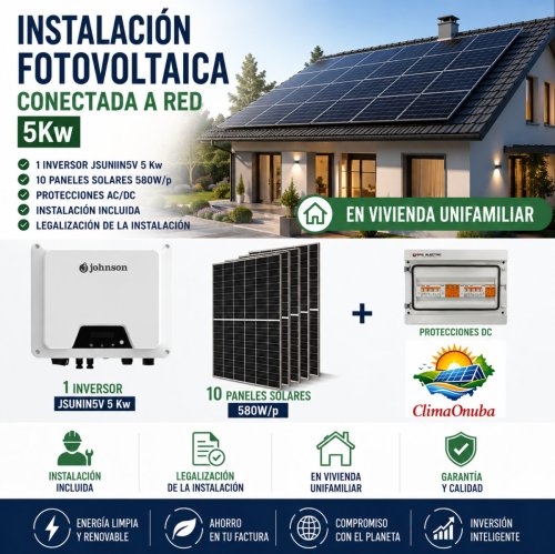 MONOFASICO 5 Kw vivienda conectado a red.