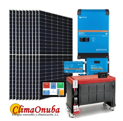 Instalacion fotovoltáica 5000 VA 13Kw/h, vivienda aislada.