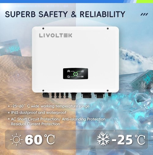 INSTALACION LIVOLTEK TRIFASICA HIBRIDA CONECTADA A RED 10KW